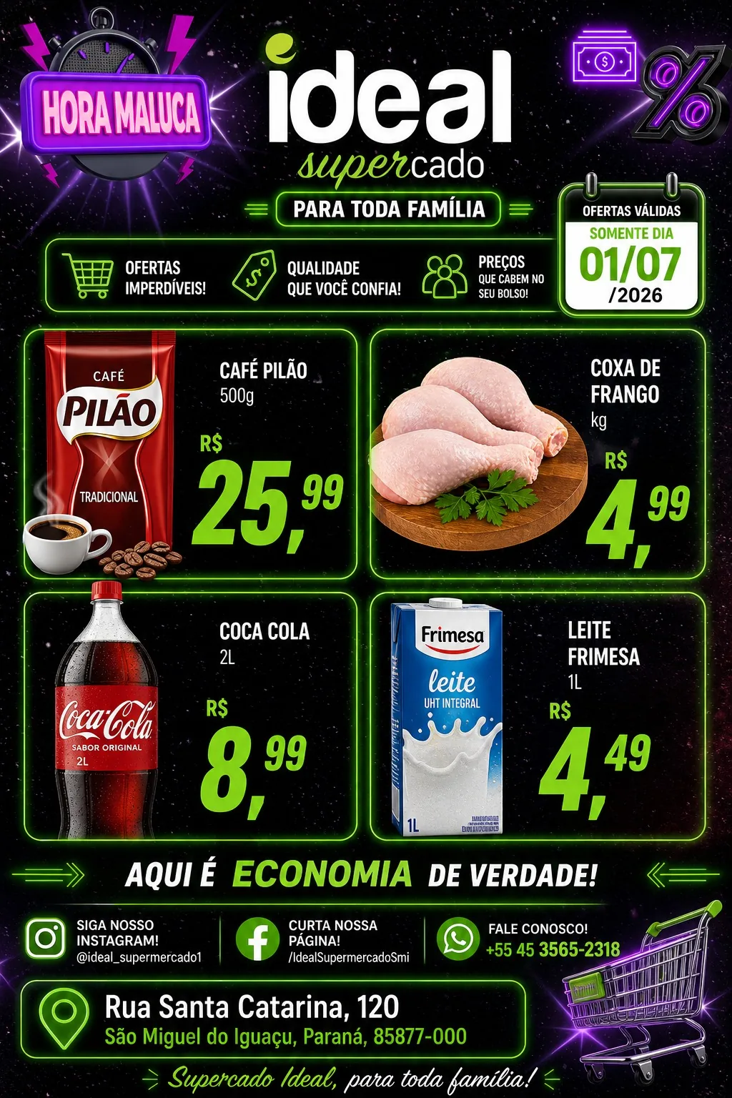 Encarte Ideal Supercado — exemplo gerado pelo Encarte Meteórico